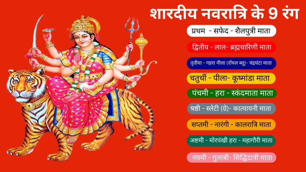 शारदीय नवरात्रि के 9 रंग