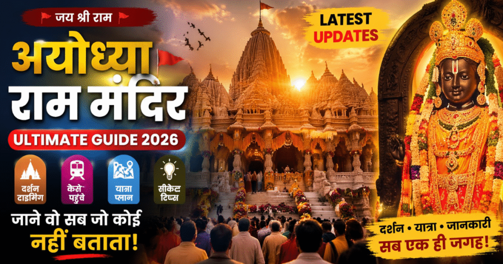 Ayodhya Ram Mandir Ultimate Guide 2026: दर्शन, टाइमिंग, यात्रा प्लान और सीक्रेट टिप्स