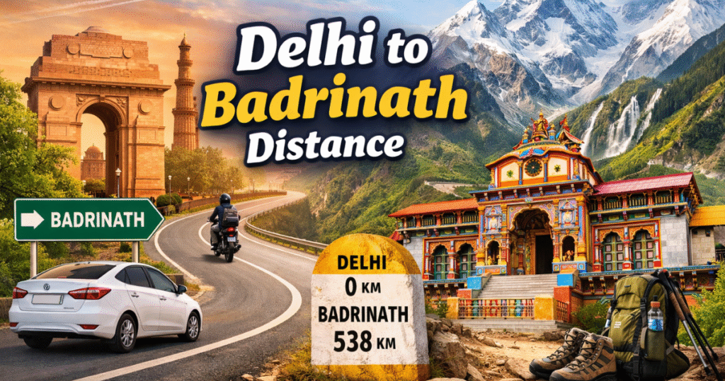 Delhi to Badrinath Distance 2026: दूरी, रूट, समय और पूरी यात्रा गाइड