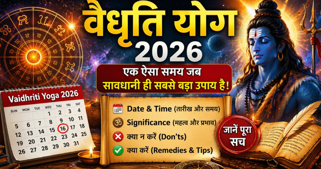 Vaidhriti Yoga 2026: सही तारीख, समय, महत्व, प्रभाव और इस दौरान क्या करें